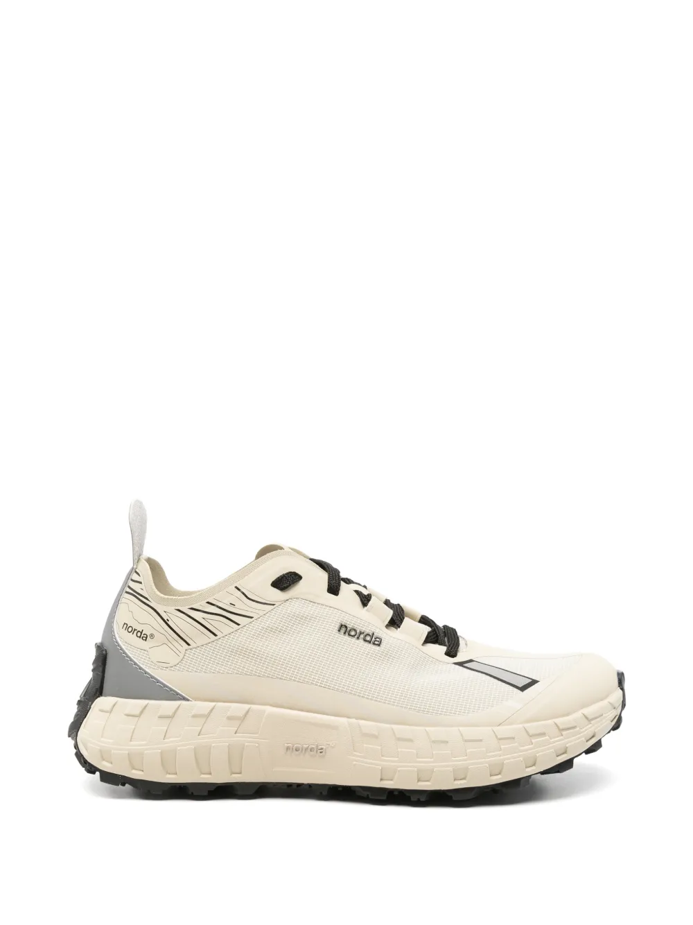 norda logo-print panelled sneakers - Nude