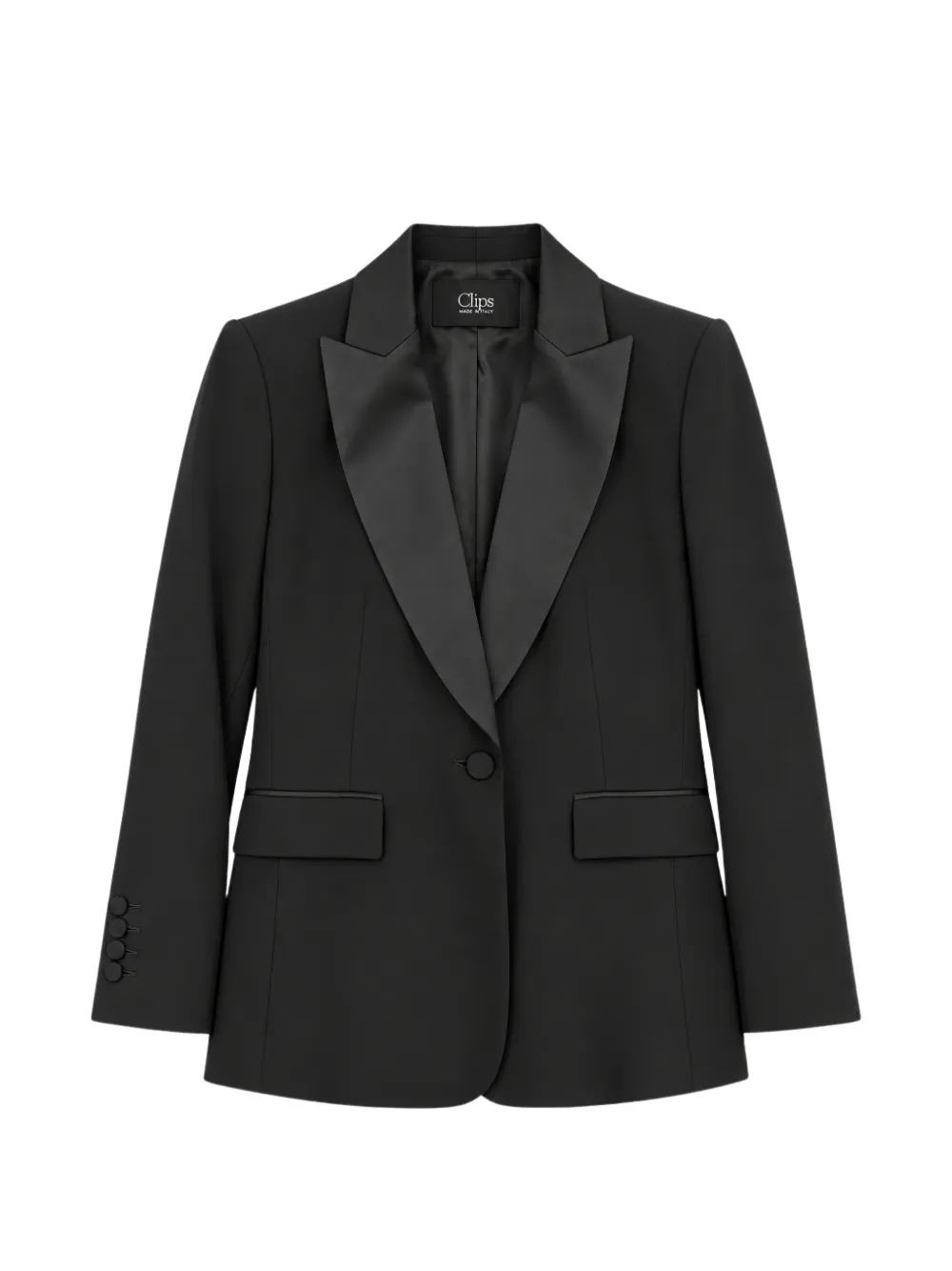 Clips Peak-lapel Jacket In Black