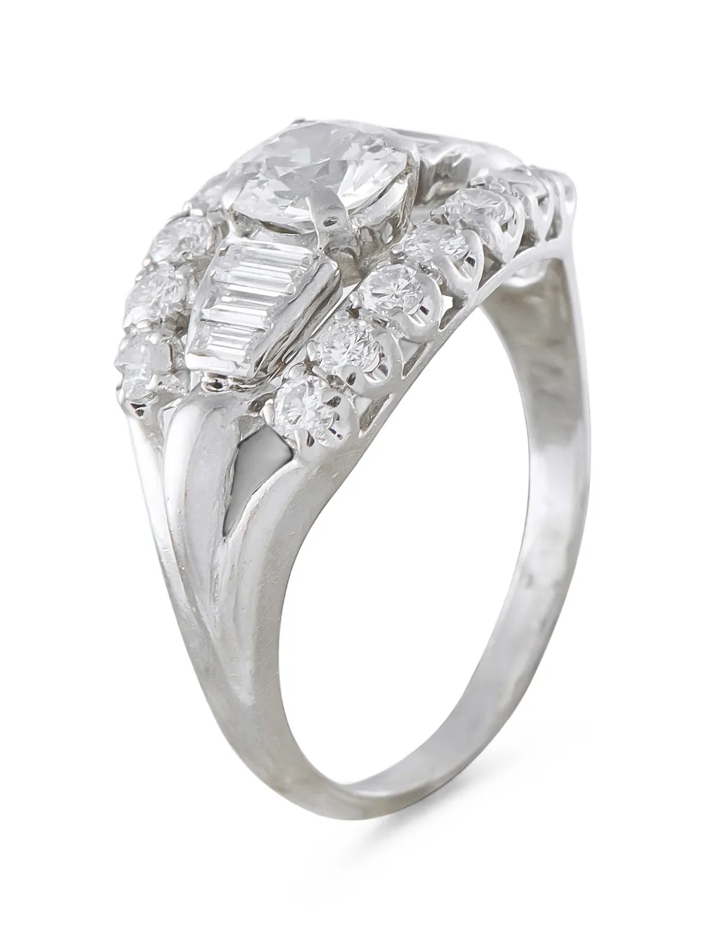 LB Exclusive Diamantring mit Schlitz - Silber
