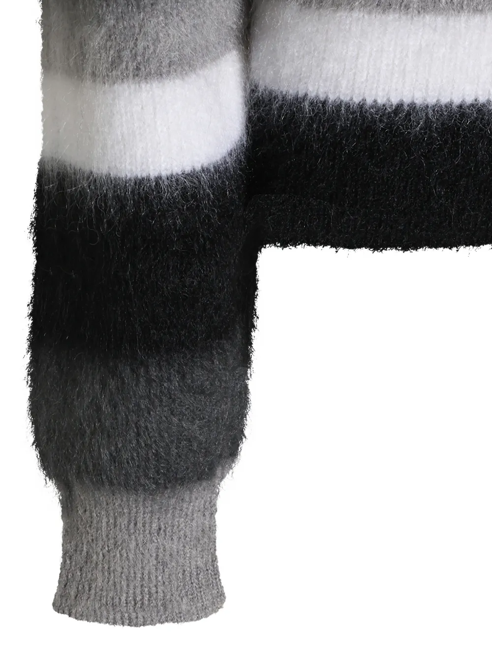Balenciaga Gestreepte trui met logo-intarsia Grijs