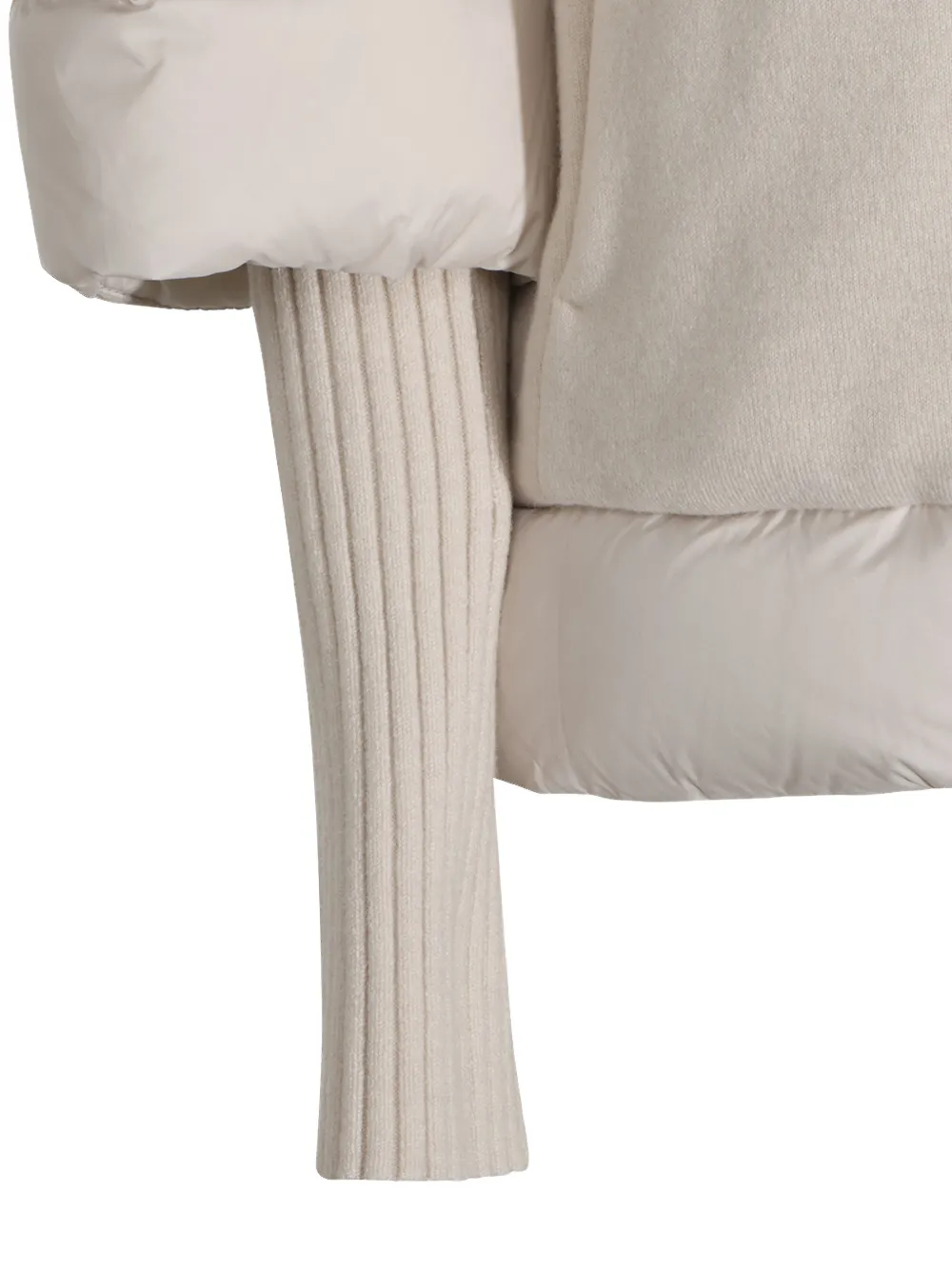 Moorer Jas met capuchon en vlakken Beige