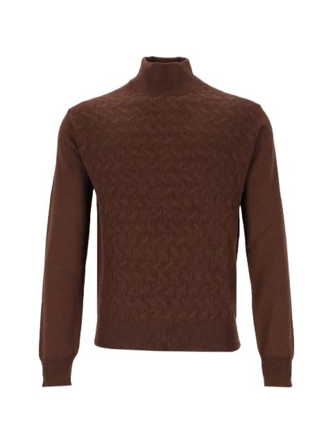 Corneliani intarsia-knit high-neck sweater