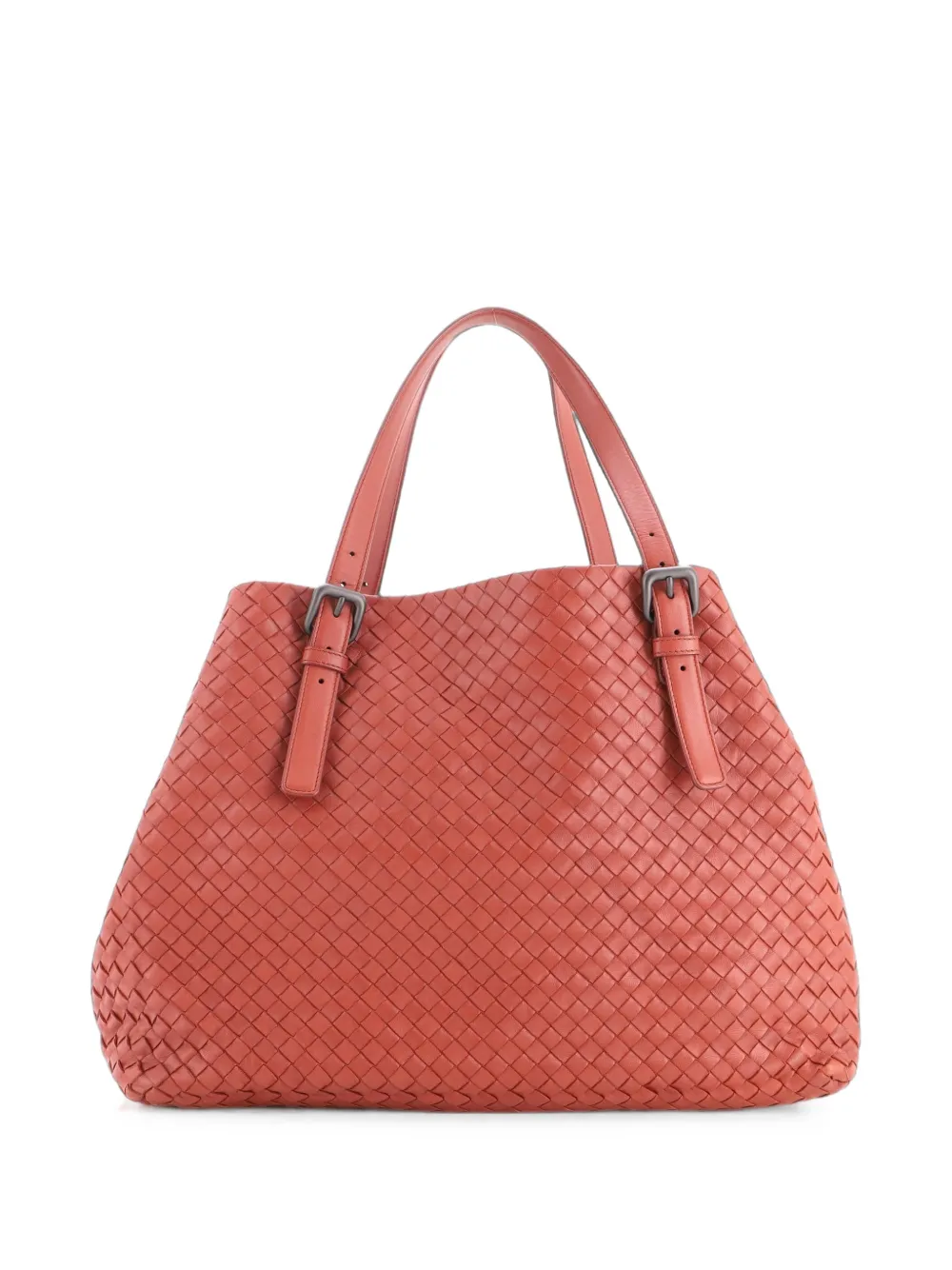 Bottega Veneta Pre-Owned A-Shape Intrecciato Nappa Large tote bag - Rosso