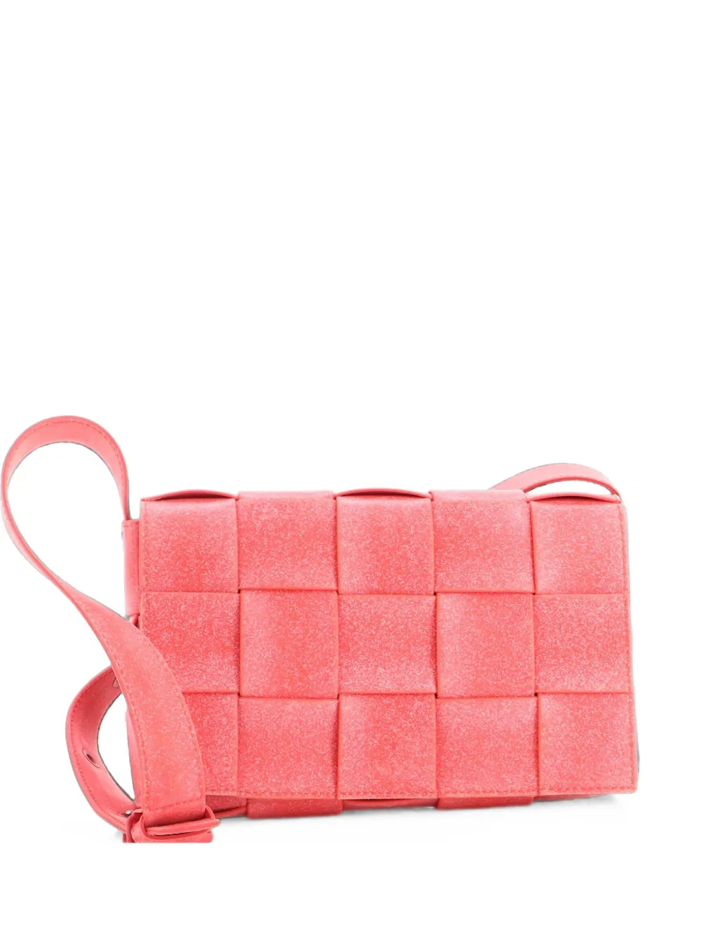 Bottega Veneta Pre-Owned Cassette Maxi Intrecciato Rubber crossbody bag - Rosso