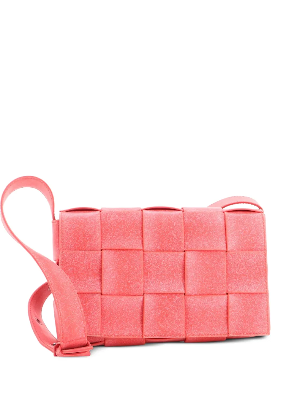 Bottega Veneta Pre-Owned sac à bandoulière Cassette en caoutchouc Maxi Intrecciato - Rouge