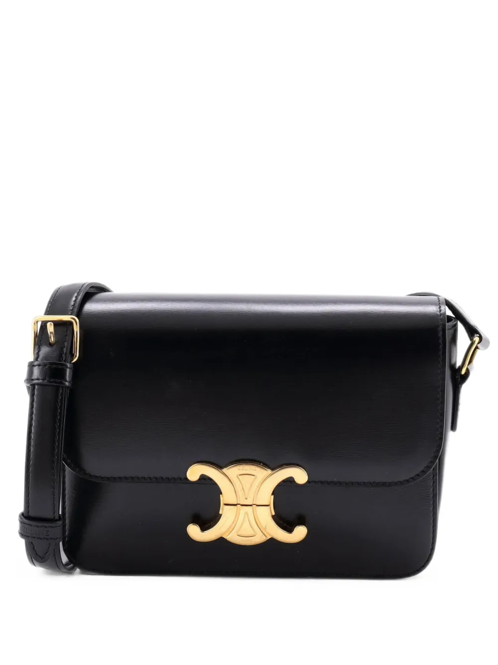 Celine Pre-Owned Triomphe Shoulder Bag Smooth Calfskin Teen crossbody bag - Nero