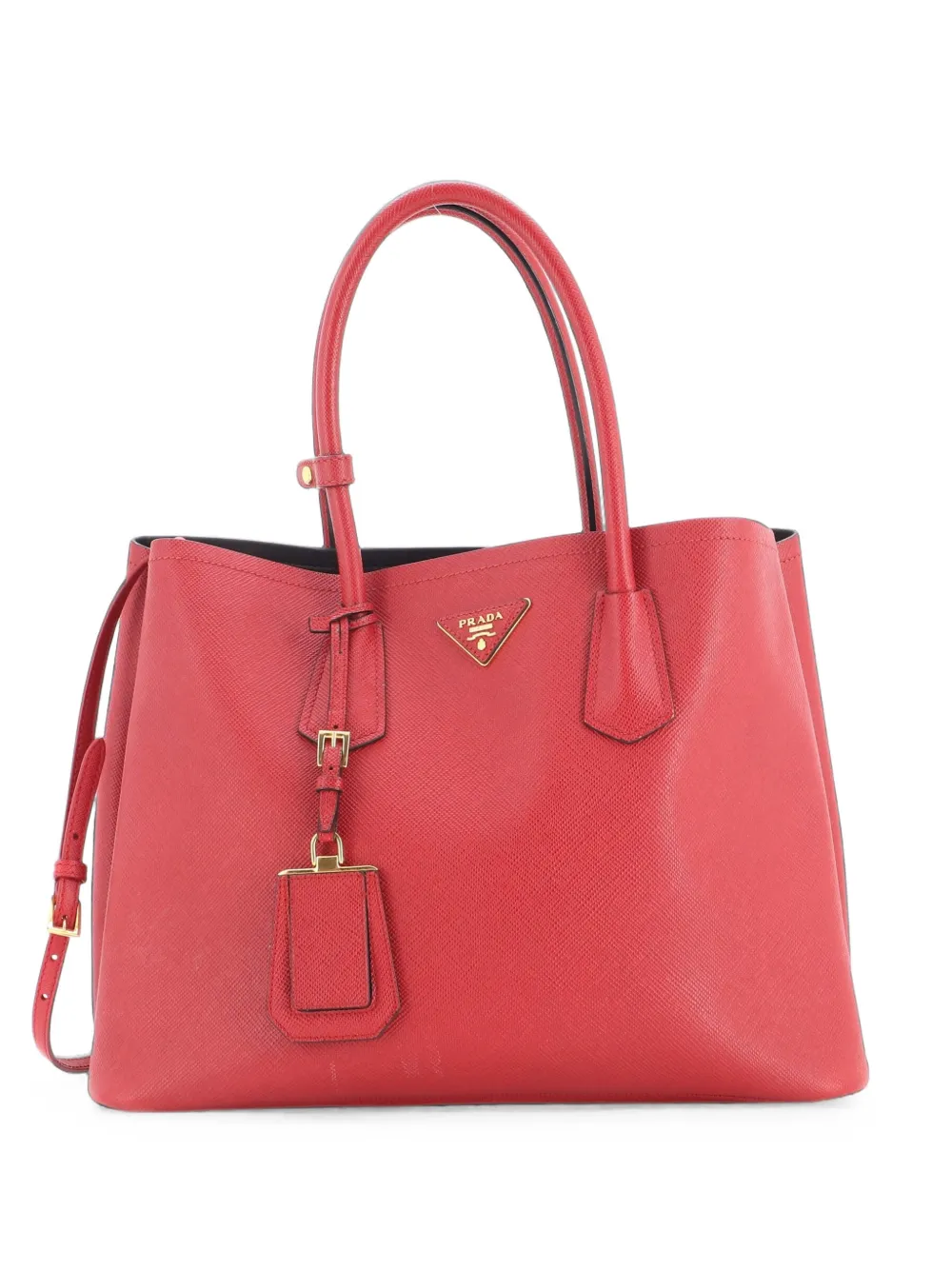Prada Pre-Owned Cuir Double Saffiano Leather Large tote bag - Rosso