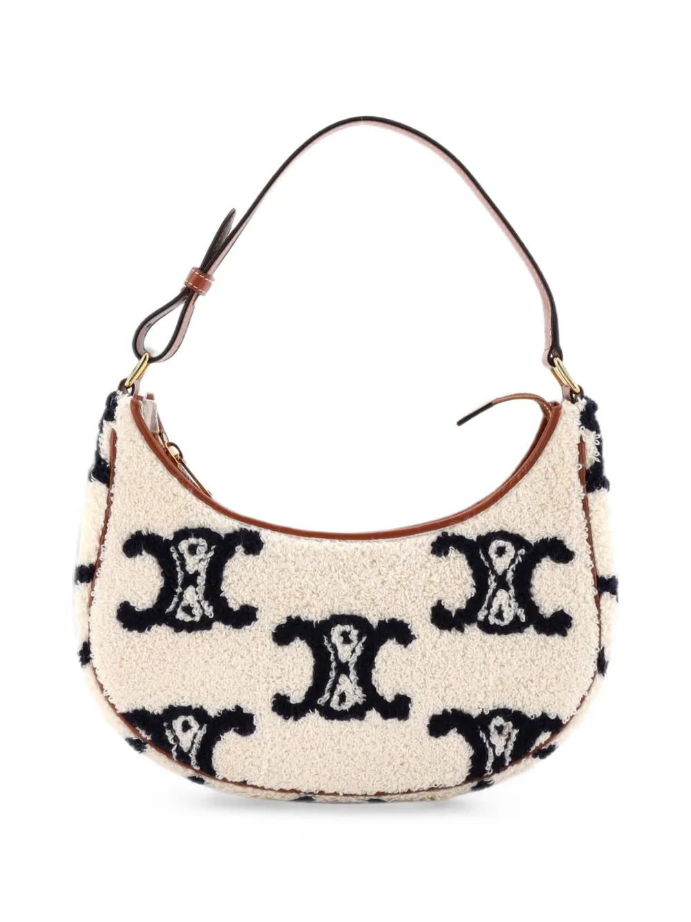 Celine Pre-Owned Ava Bag Triomphe Embroidered Boucle Textile hobo bag - Toni neutri