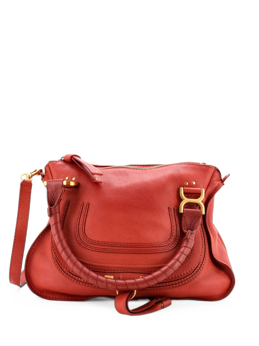 Chloé Pre-Owned Marcie Leather Medium satchel - Rosso