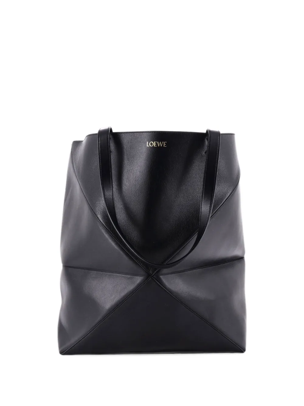 Loewe Pre-Owned Puzzle Fold Leather XL tote bag - Nero