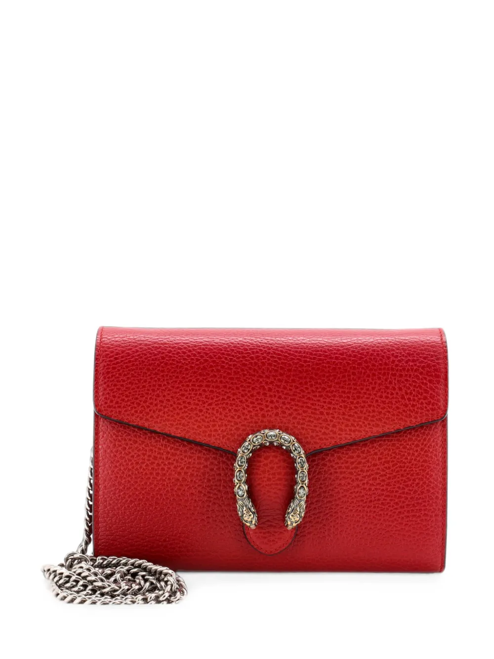 Gucci Pre-Owned Kleine Dionysus Umhängetasche aus Leder mit Verzierung und Kettenriemen - Rot