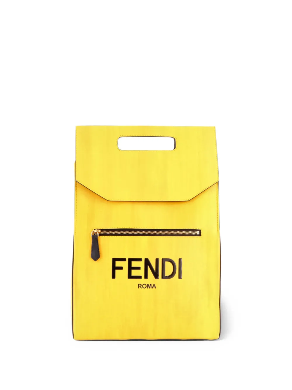 Fendi Pre-Owned Day Pack Leather backpack - Giallo