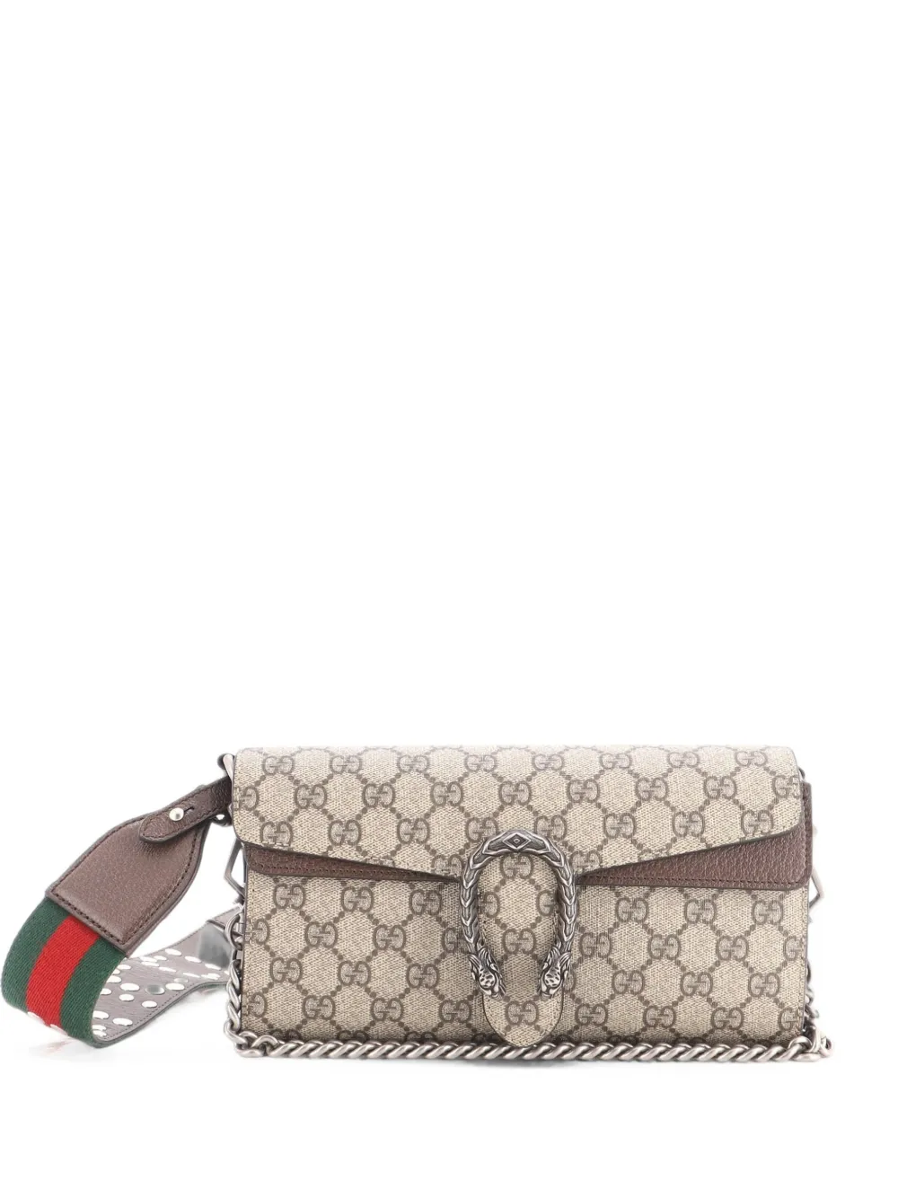 Gucci Pre-Owned Dionysus East-West Flap Bag GG Coated Canvas Small shoulder bag - Brown