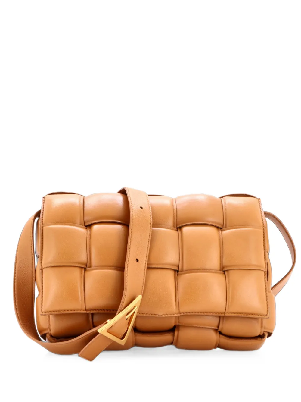 Bottega Veneta Pre-Owned Cassette Padded Maxi Intrecciato Leather crossbody bag - Marrone