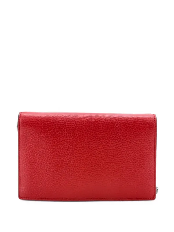 Gucci Pre-Owned インターロッキング ウォレット オン チェーン レザー