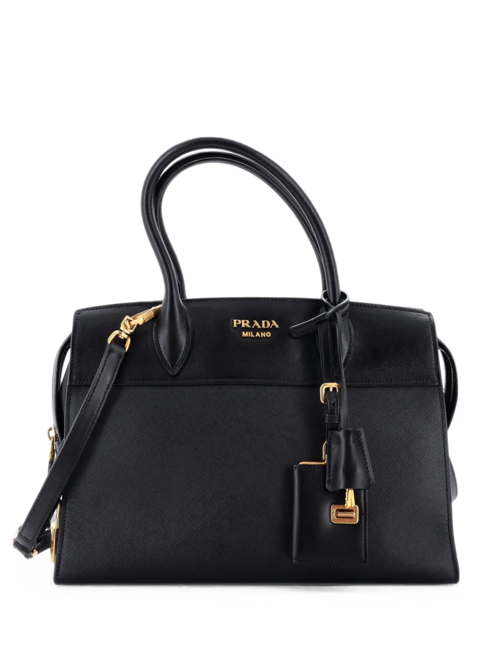 Prada Pre-Owned Esplanade Saffiano with City Calf Medium tote bag - Nero