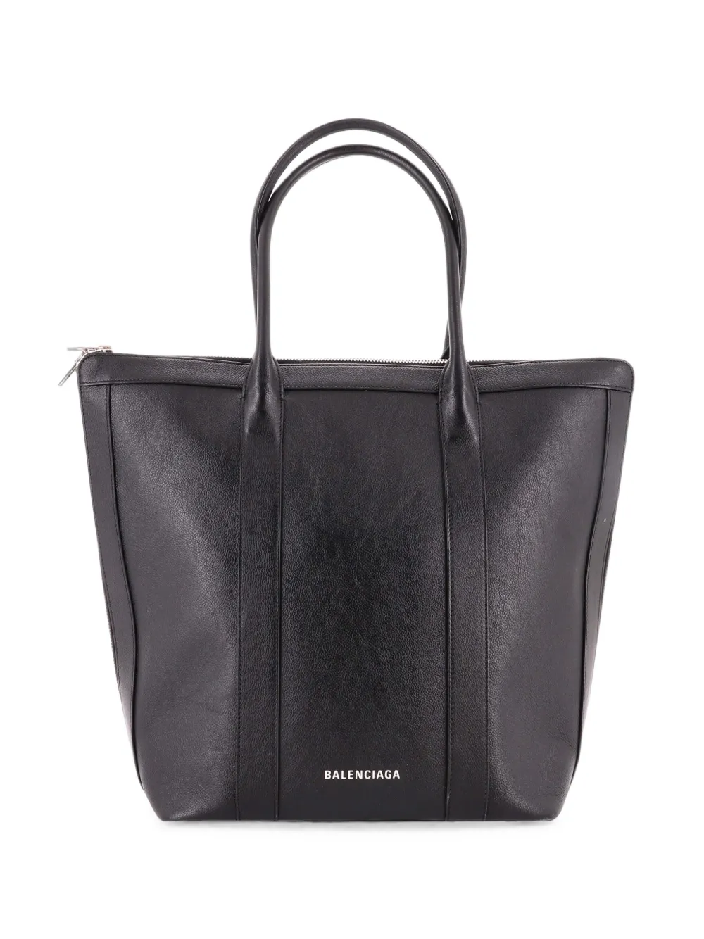 Balenciaga Pre-Owned Laundry Cabas Zip Leather Large tote bag - Nero