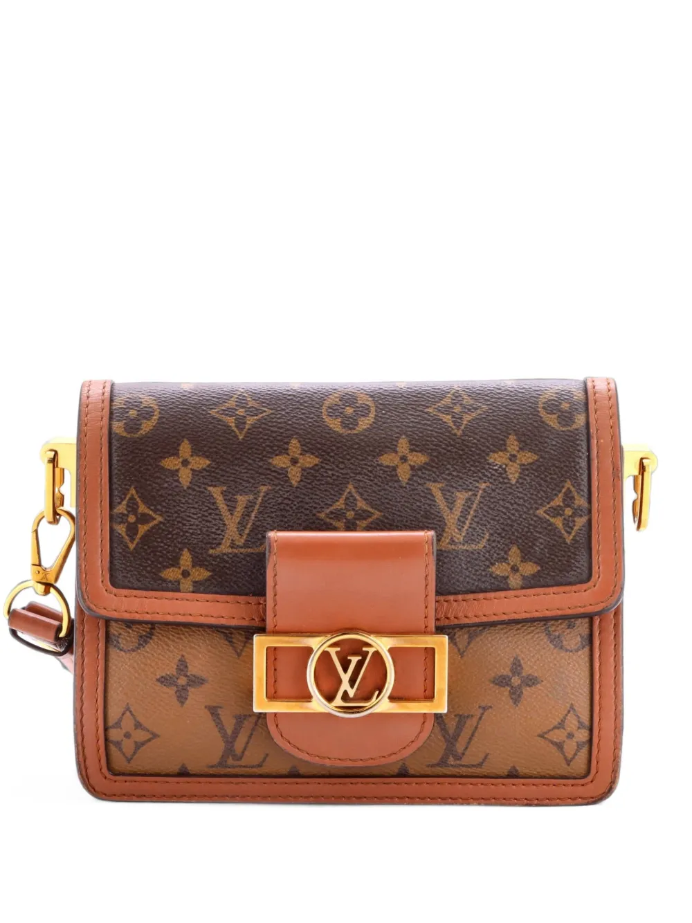 Louis Vuitton Pre-Owned Mini Dauphine Schultertasche mit Monogramm - Braun