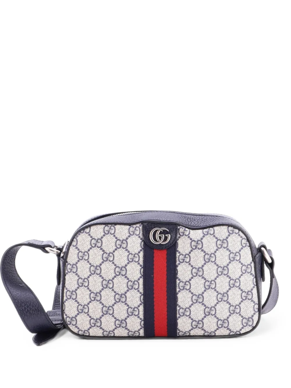 Gucci Pre-Owned Ophidia Camera Shoulder Bag GG Coated Canvas with Leather Small crossbody bag - Blue