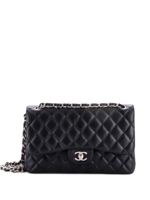 CHANEL Pre-Owned Classic Double Flap Bag Quilted Lambskin Jumbo shoulder bag