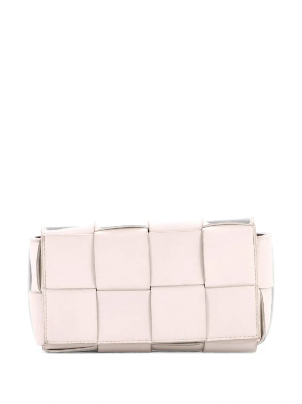 Bottega Veneta Pre-Owned Cassette Belt Bag Maxi Intrecciato Leather crossbody bag - Bianco