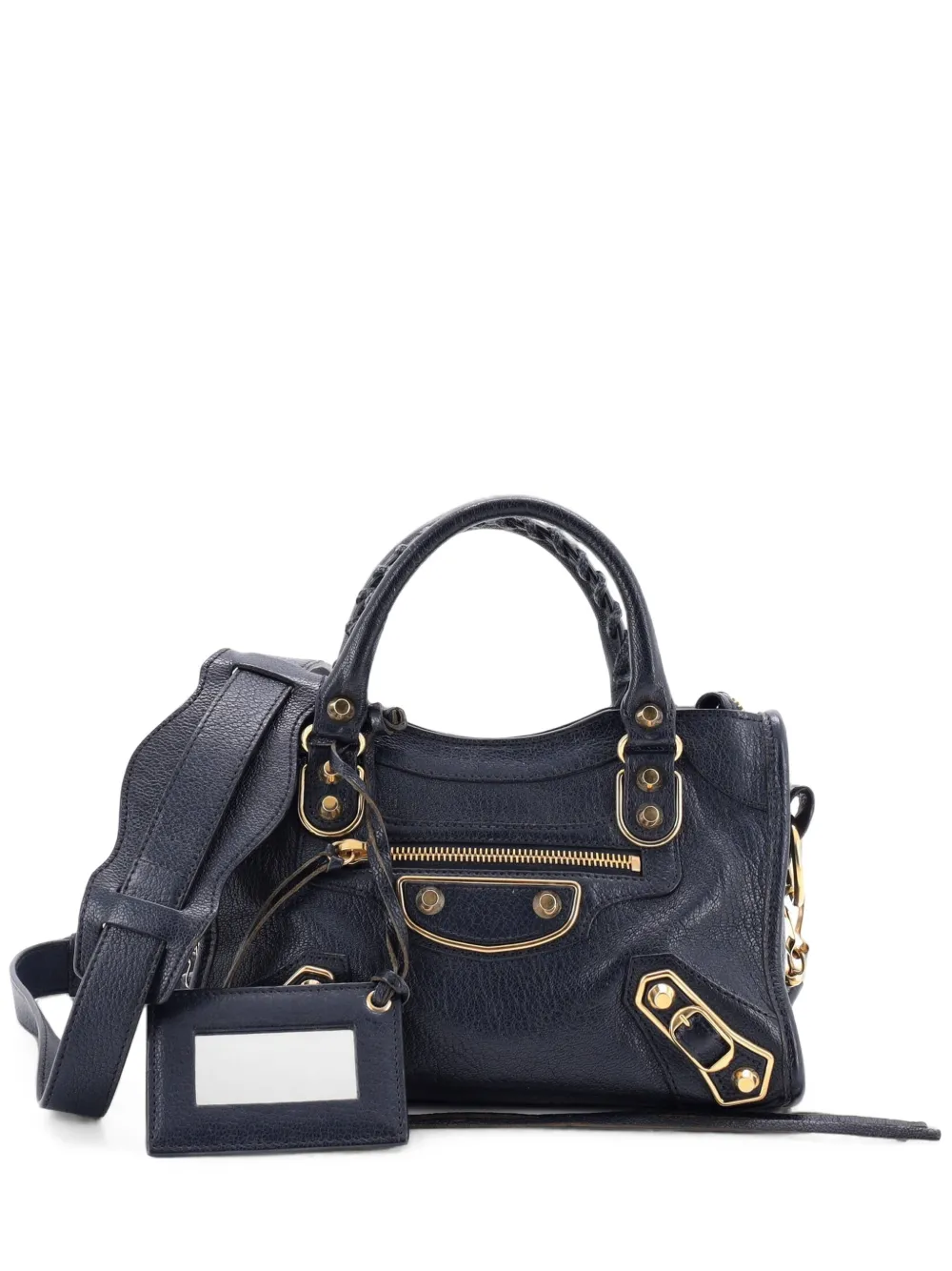 Balenciaga Pre-Owned City Classic Metallic Edge Bag Leather Mini shoulder bag - Blu