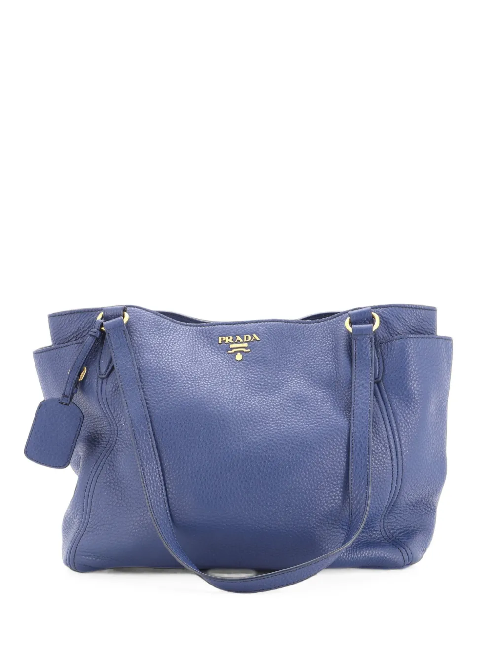 Prada Pre-Owned Side Pocket Vitello Daino Medium tote bag - Blu