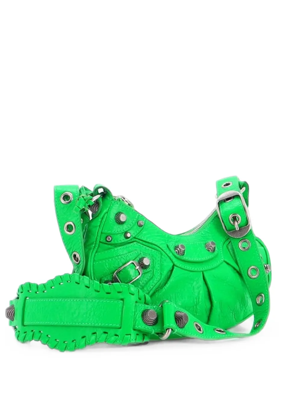 Balenciaga Pre-Owned Le Cagole Giant Studs Shoulder Bag Leather XS hobo bag - Verde