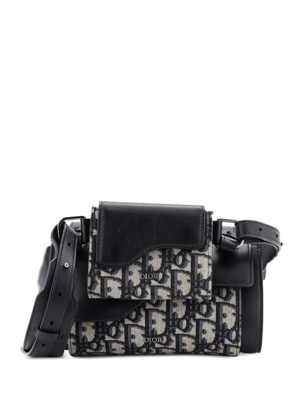 Christian Dior Pre-Owned Elite Schultertasche aus Oblique-Canvas und Kalbsleder - Schwarz