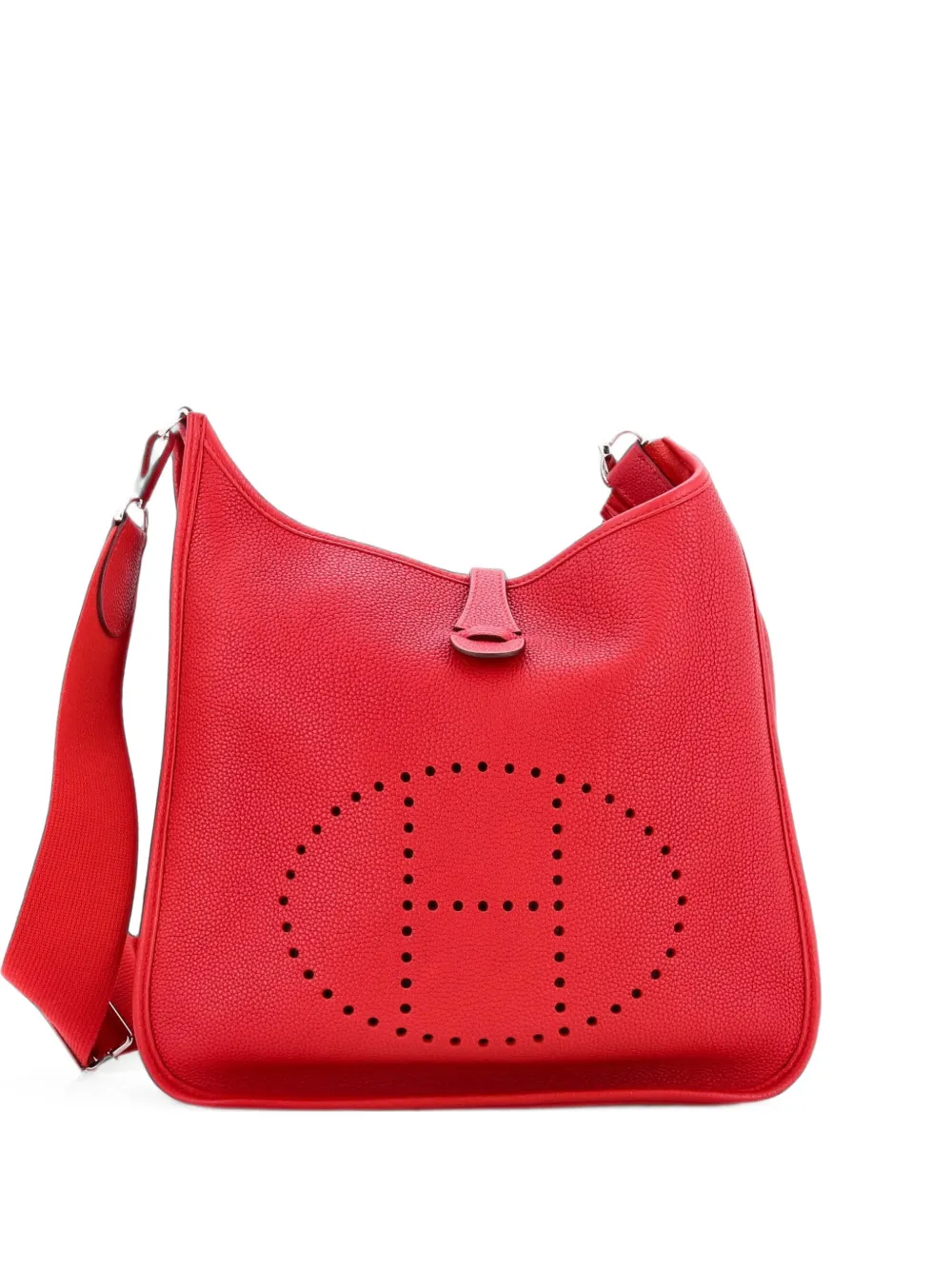 Hermès Pre-Owned Evelyne Bag Gen III Clemence PM crossbody bag - Rosso