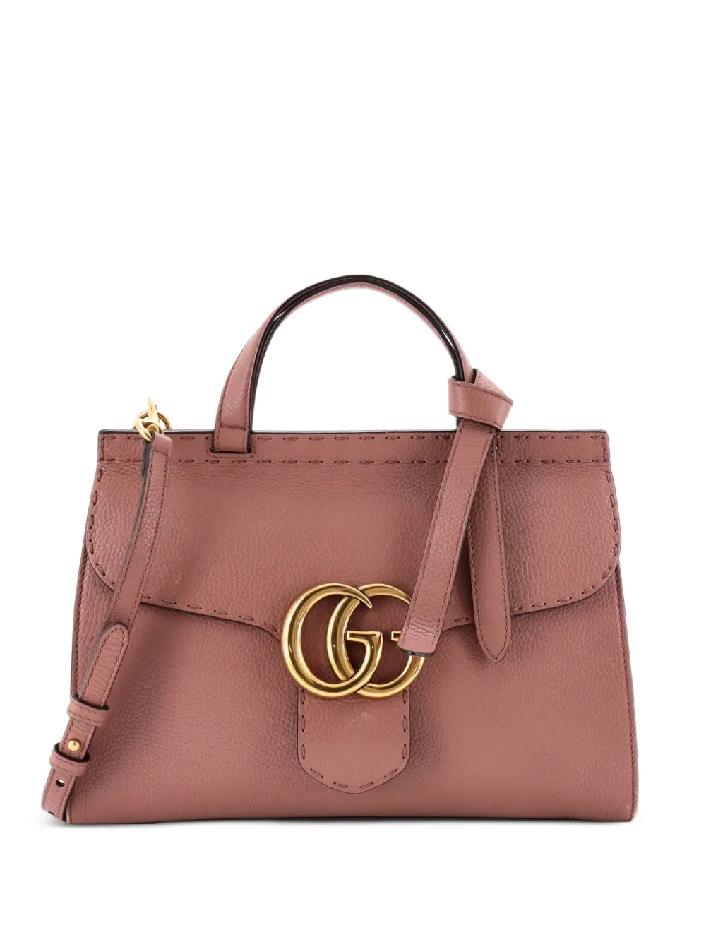 Gucci Pre-Owned GG Marmont Top Handle Bag Leather Small satchel - Pink