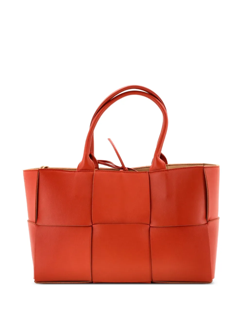 Bottega Veneta Pre-Owned Arco Maxi Intrecciato Leather Small tote bag - Arancione
