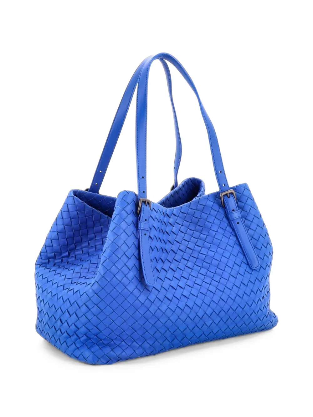 Bottega Veneta Pre-Owned A-Shape Intrecciato Nappa Medium tote bag - Blu