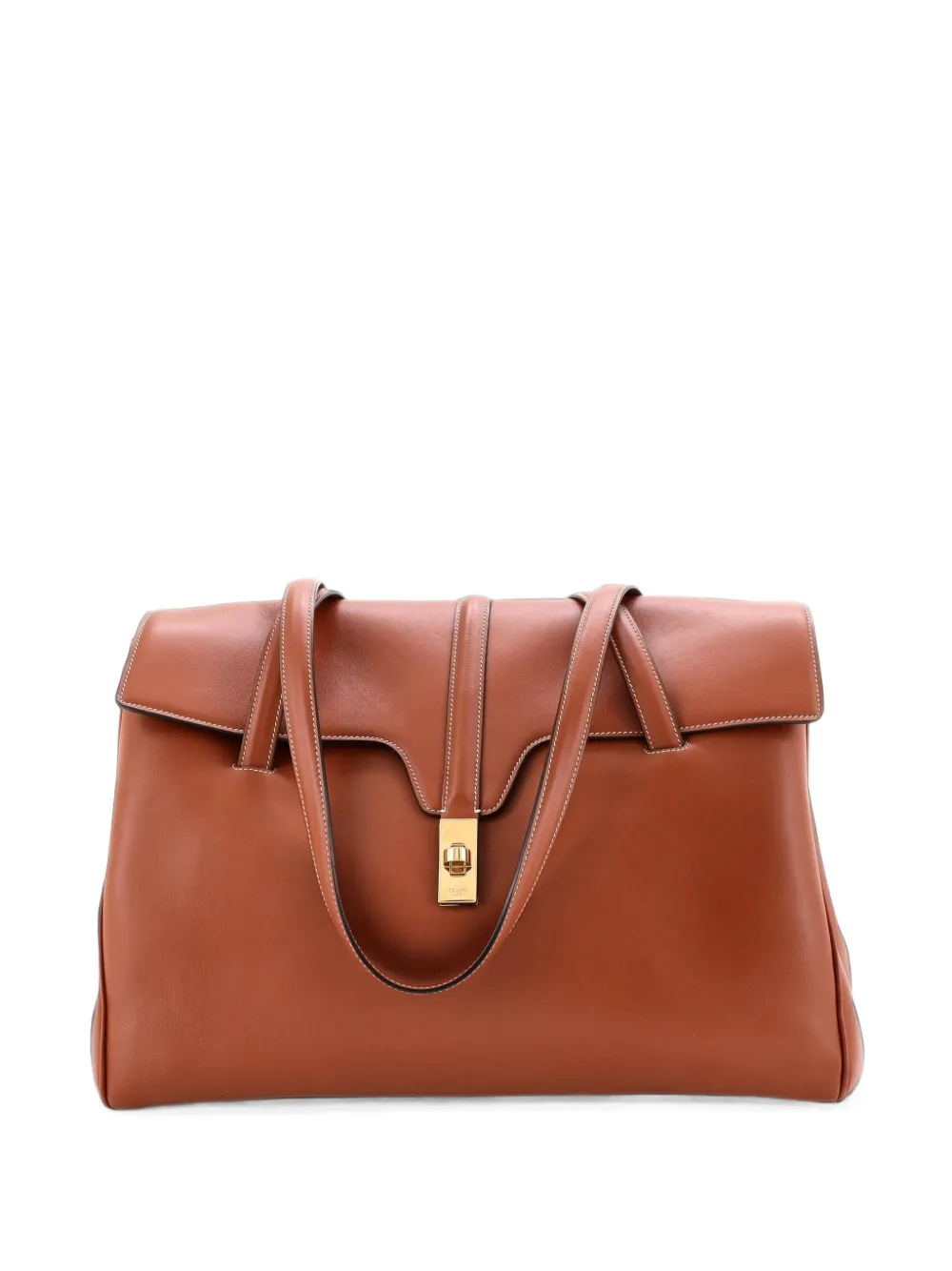 Celine Pre-Owned Soft 16 Bag Smooth Calfskin Large shoulder bag - Marrone
