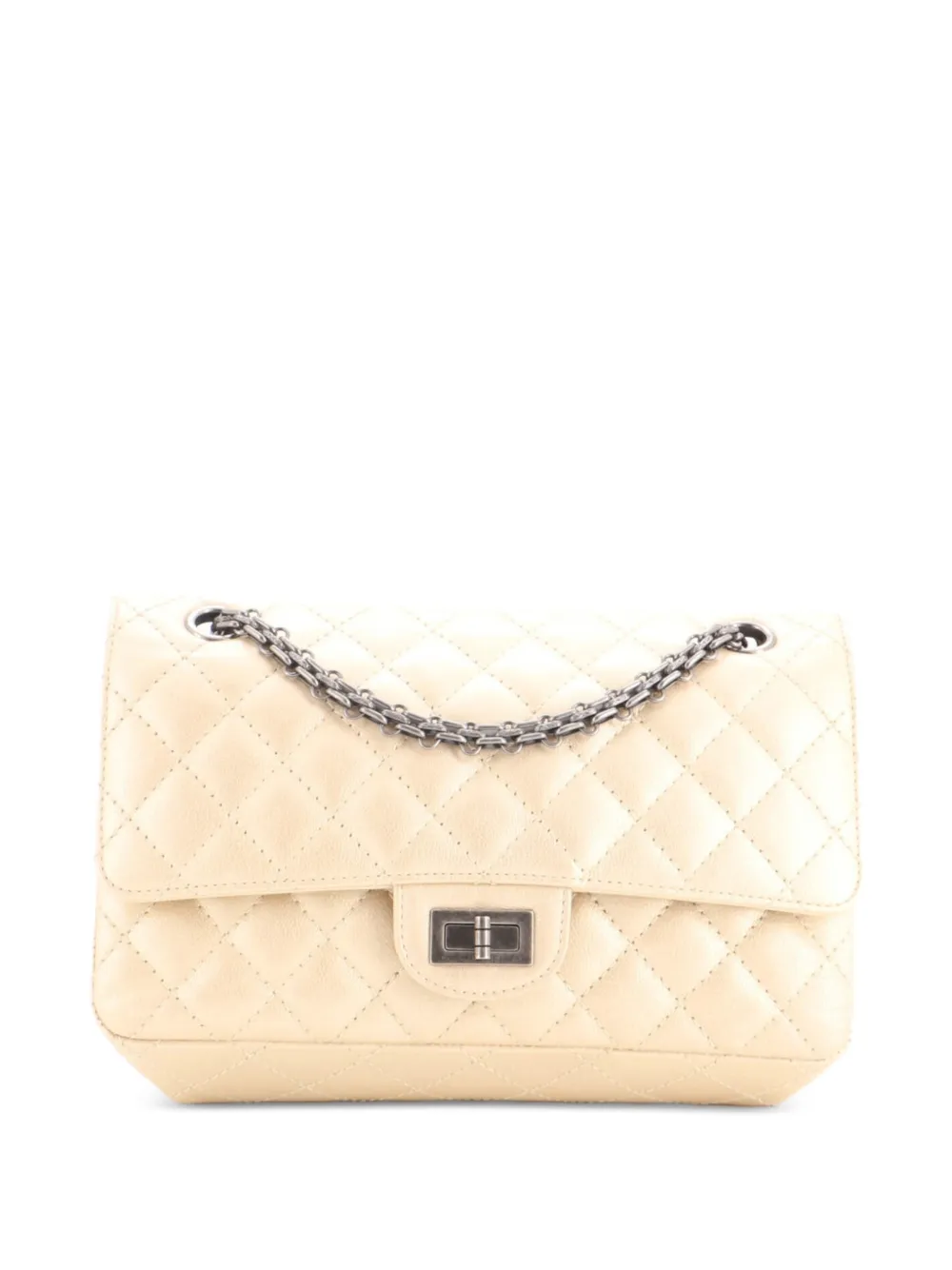 CHANEL Pre-Owned Reissue 2.55 Flap Bag Quilted Metallic Calfskin 225 shoulder bag - Oro