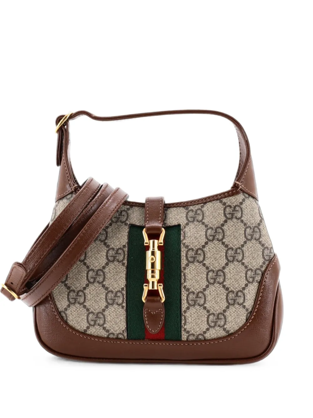 Receipt Editable Mini Gucci Pre-Owned Jackie 1961 GG Coated Canvas Mini Shoulder Bag | Brown ...