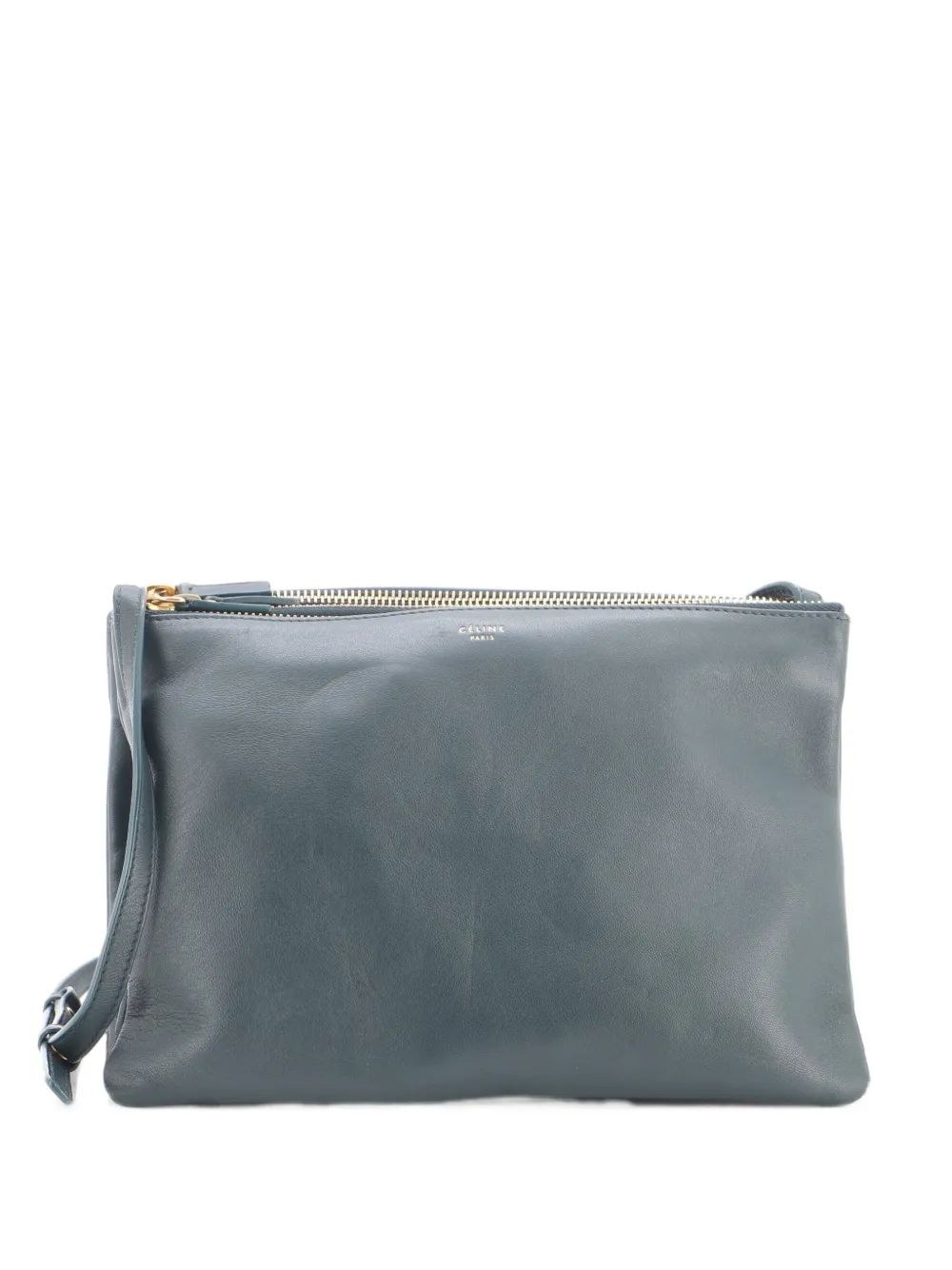 Celine Pre-Owned Trio Leather Large crossbody bag - Verde
