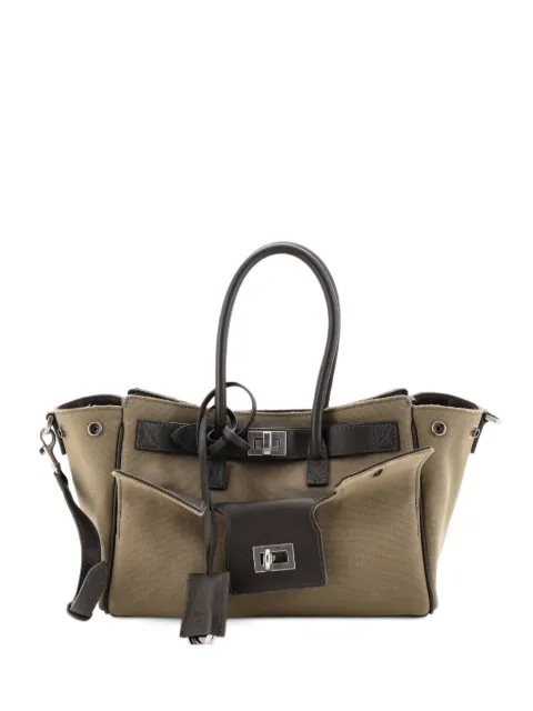 Balenciaga Pre-Owned bolsa de hombro Bel Air Carry All mini de piel y lona