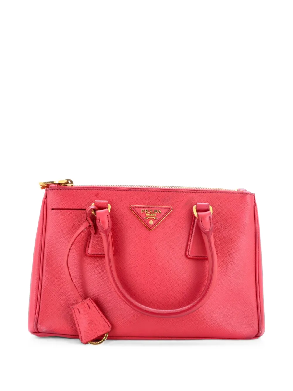 Prada Pre-Owned Bicolor Double Zip Lux Tote Saffiano Leather Mini satchel - Rosa