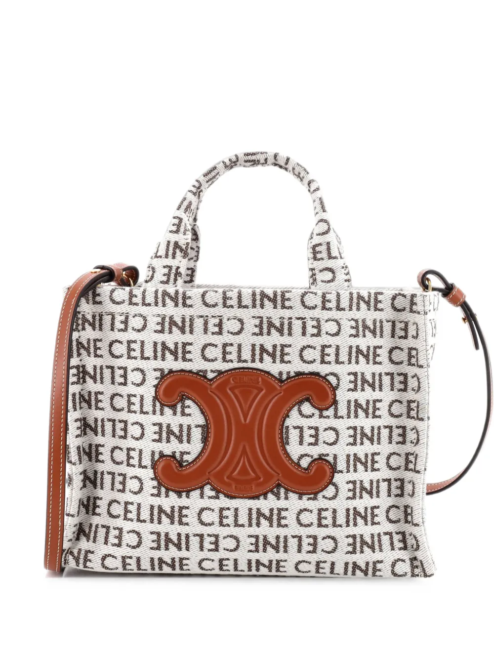 Celine Pre-Owned Cabas Thais Printed Canvas Small tote bag - Bianco