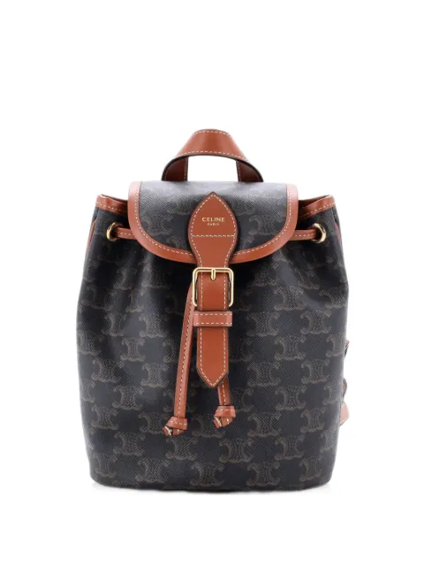 Celine Pre-Owned Folco Triomphe Coated Canvas Mini backpack