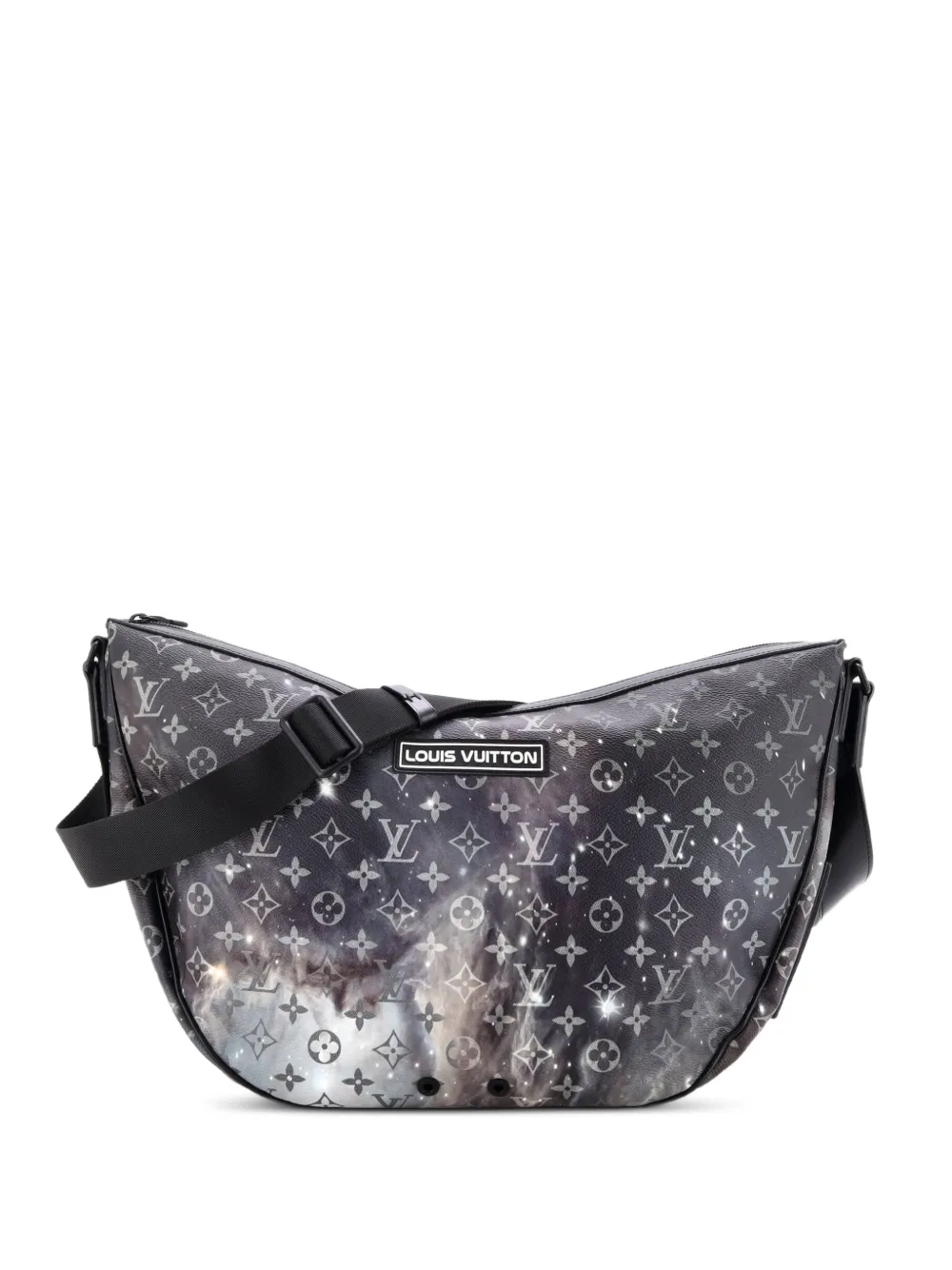 Louis Vuitton Pre-Owned Alpha Limited Edition Monogram Galaxy Canvas-Hobo-Tasche - Schwarz
