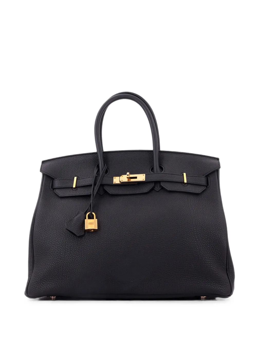 Hermès Pre-Owned Birkin Handbag Noir Togo with Rose Gold Hardware 35 tote bag - Nero