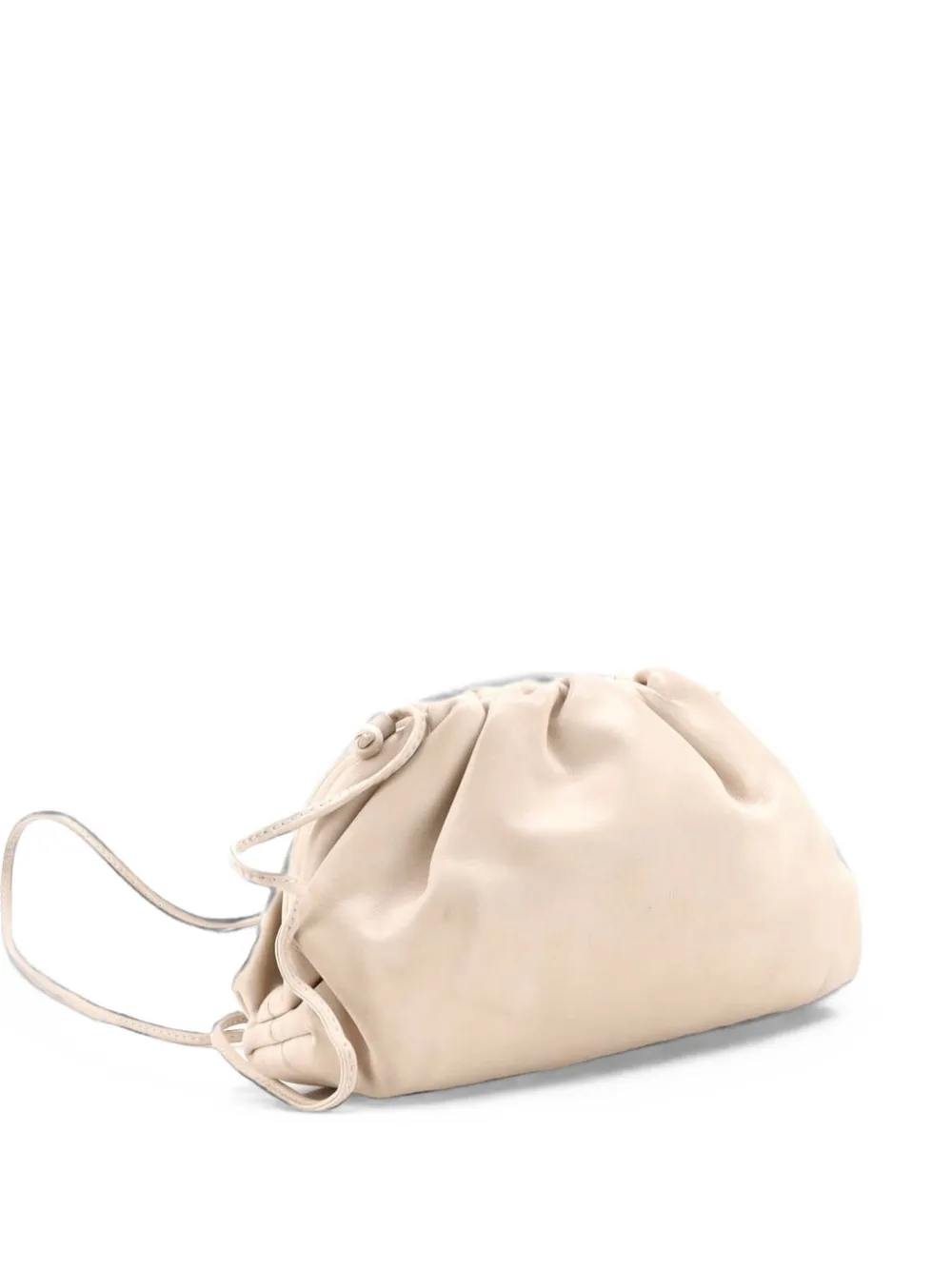 Bottega Veneta Pre-Owned The Pouch Leather Mini crossbody bag - Toni neutri