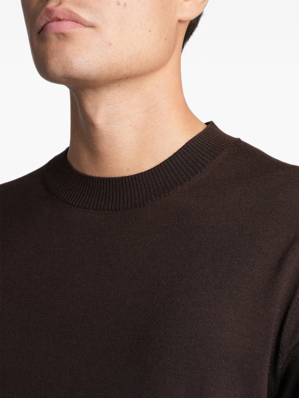 Ballantyne Fijngebreid T-shirt Bruin