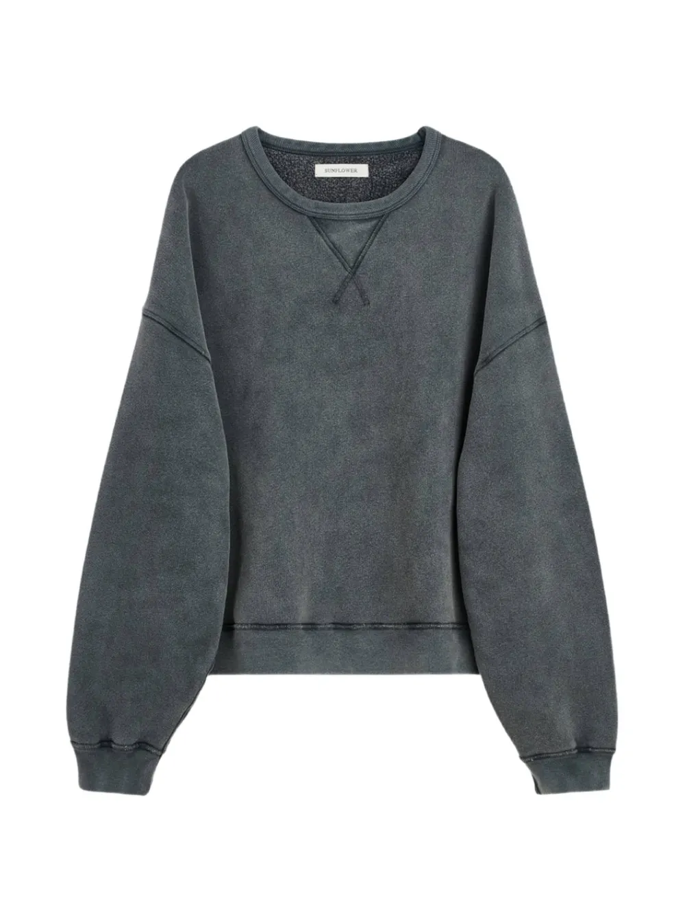 Sunflower cropped washed-fleece sweater - Grigio