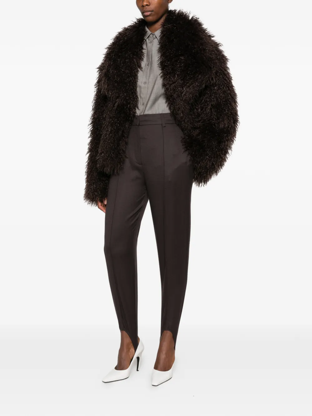 Stella McCartney Stirrup wollen broek Bruin