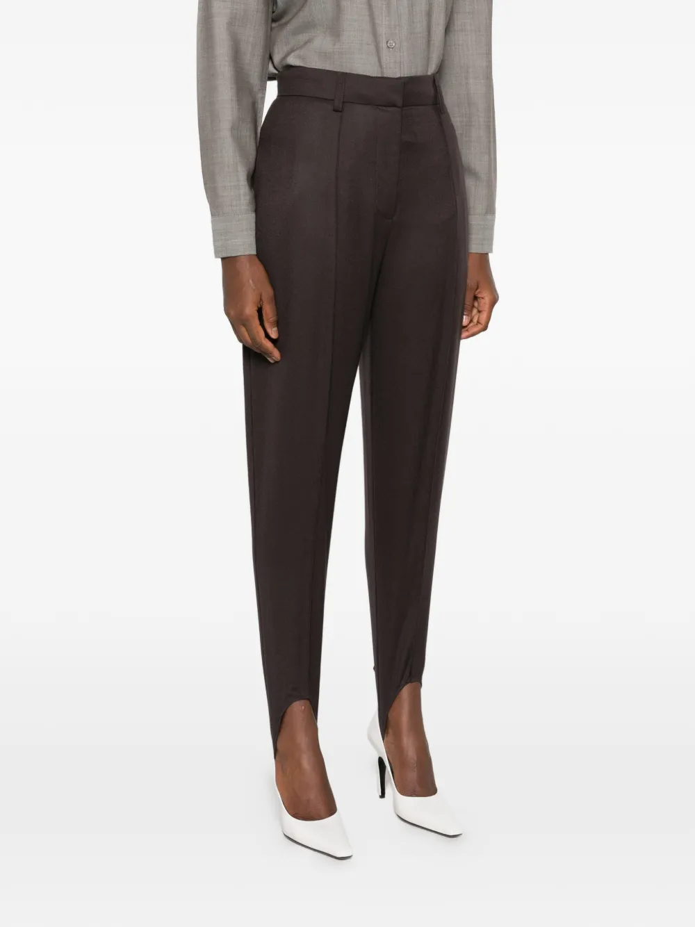 Stella McCartney Stirrup wollen broek Bruin