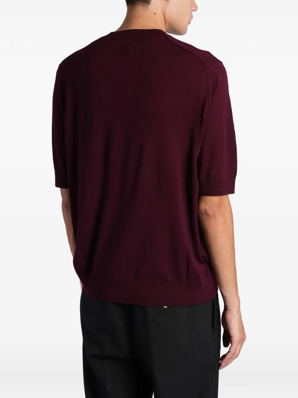 Ballantyne Wollen T-shirt Rood