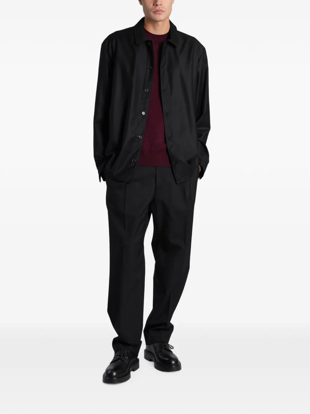Ballantyne Wollen T-shirt Rood